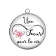 Pendentif Cabochon Argent - une soeur pour la vie