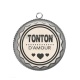 Pendentif Cabochon Argent - tonton d'amour