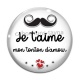 Cabochon Verre -  je t'aime mon tonton d'amour