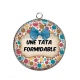 Pendentif Cabochon Argent - une tata formidable