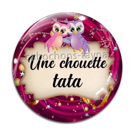 Cabochon Verre - une chouette tata
