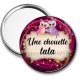 Miroir de poche - une chouette tata
