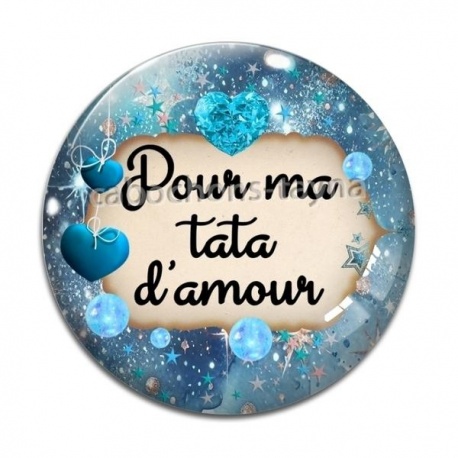 Cabochon Verre - pour ma tata d'amour