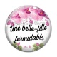 Cabochon Verre - une belle fille formidable