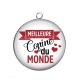 Pendentif Cabochon Argent - meilleure copine
