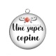 Pendentif Cabochon Argent - une super copine