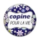 Cabochon Verre - copine pour la vie