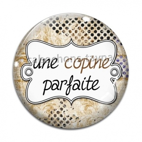 Cabochon Verre - une copine parfaite