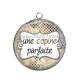 Pendentif Cabochon Argent - une copine parfaite