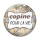 Cabochon Verre - copine pour la vie