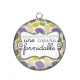 Pendentif Cabochon Argent - une copine formidable