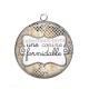 Pendentif Cabochon Argent - une copine formidable