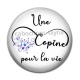 Cabochon Résine - une copine pour la vie