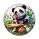 Cabochon Résine - panda