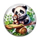 Cabochon Verre - panda