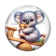 Cabochon Verre - koala