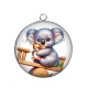 Pendentif Cabochon Argent - koala