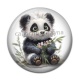 Cabochon Résine - panda