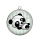 Pendentif Cabochon Argent - panda