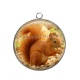 Pendentif Cabochon Argent - écureuil