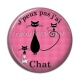Cabochon Résine - j'peux pas j'ai chat