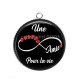 Pendentif Cabochon Argent - une amie pour la vie