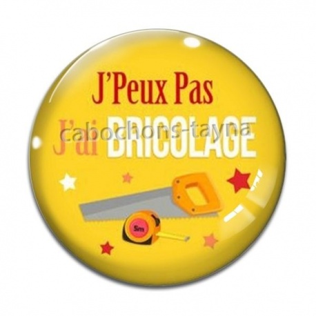 Cabochon Verre - J'peux pas j'ai bricolage