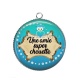 Pendentif Cabochon Argent - une amie super chouette