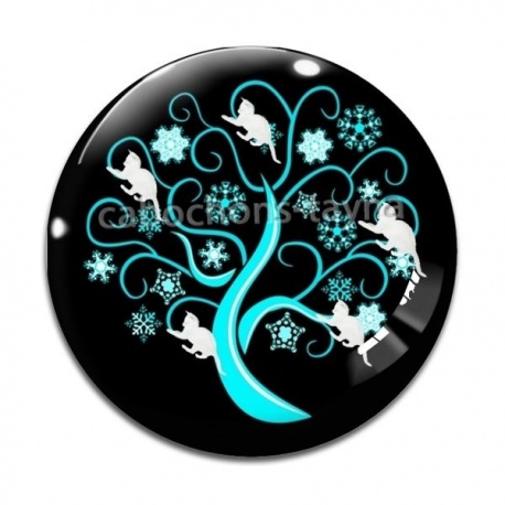 Cabochon Verre - arbre de vie