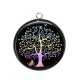 Pendentif Cabochon Argent - arbre de vie