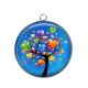 Pendentif Cabochon Argent - arbre de vie