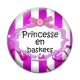 Cabochon Verre - princesse en baskets