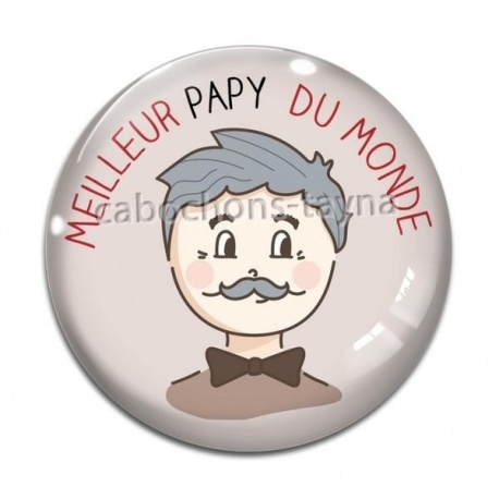 Cabochon Verre - meilleur papy