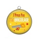 Pendentif Cabochon Argent - J'peux pas j'ai bricolage