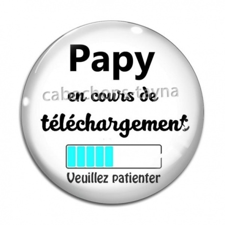 Cabochon Verre - futur papy