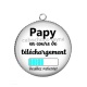 Pendentif Cabochon Argent - futur papy