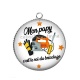 Pendentif Cabochon Argent - mon papy c'est le roi du bricolage