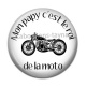 Cabochon Résine - mon papy c'est le roi de la moto