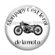 Cabochon Verre - mon papy c'est le roi de la moto