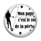 Cabochon Verre - mon papy c'est le roi du barbecue