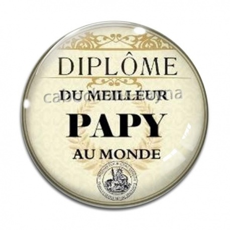 Cabochon Verre - meilleur papy