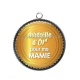 Pendentif Cabochon Argent - médaille d'or pour ma mamie