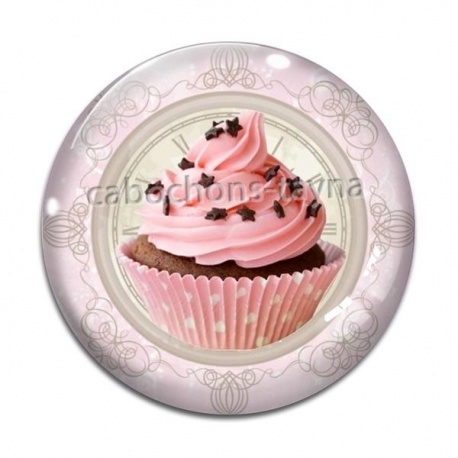 Cabochon Verre - cup cake