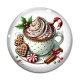 Cabochon Verre - tasse de noël