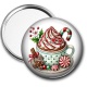 Miroir de poche - tasse de noël