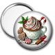 Miroir de poche - tasse de noël