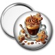 Miroir de poche - tasse café de noël