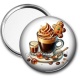 Miroir de poche - tasse café de noël