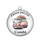 Pendentif Cabochon Argent - j'peux pas j'ai combi