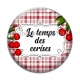 Cabochon Verre - cerise